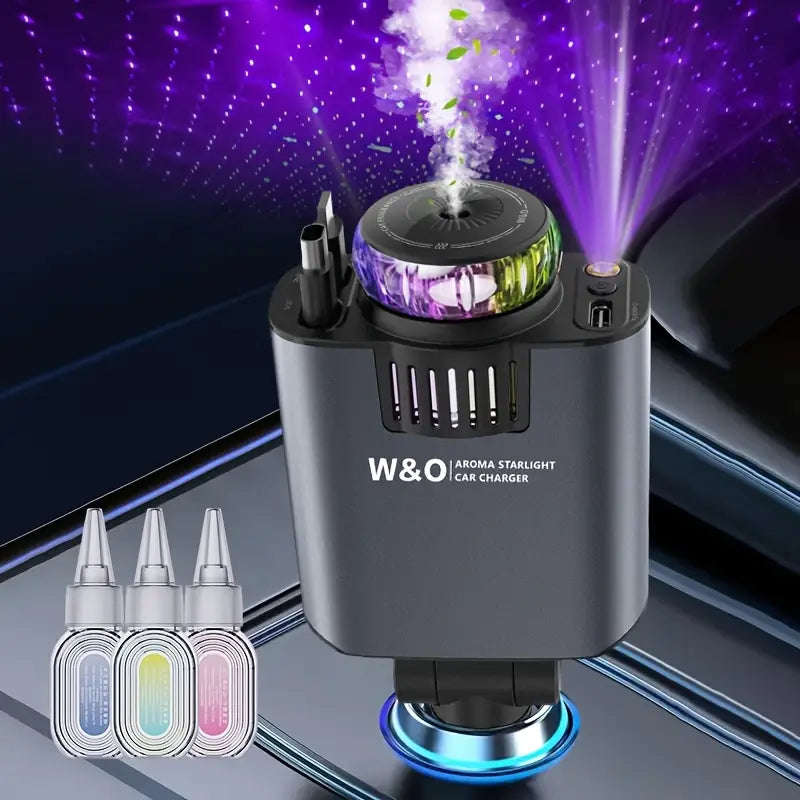 5-in-1 Starlight Charger | Fast Type-C 5V/3A + Car Fragrance
