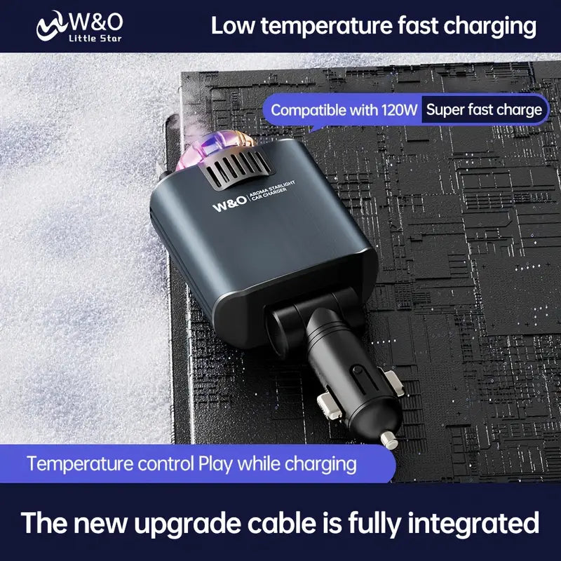 5-in-1 Starlight Charger | Fast Type-C 5V/3A + Car Fragrance