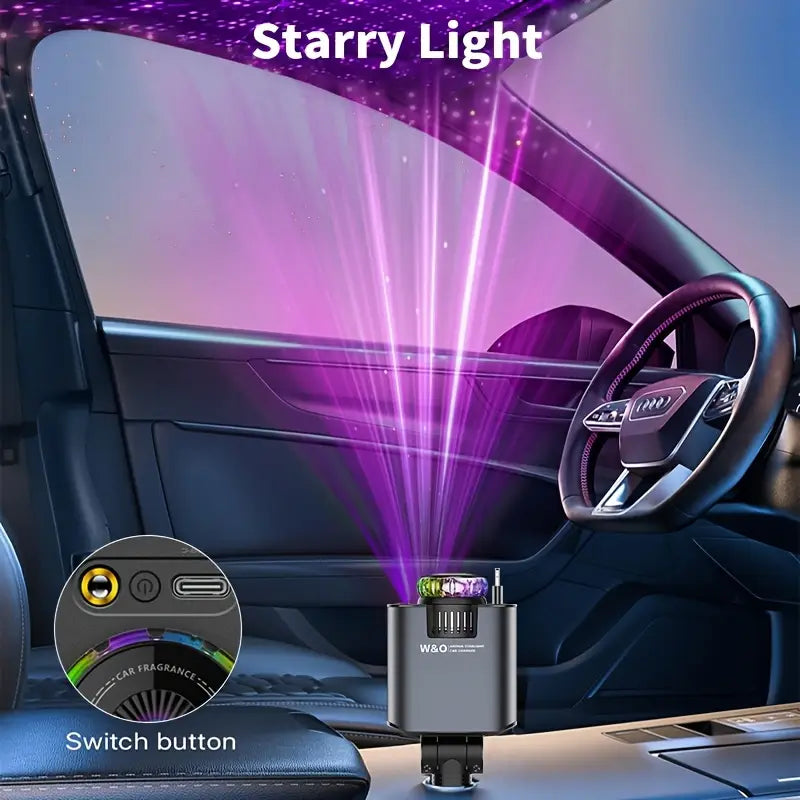 5-in-1 Starlight Charger | Fast Type-C 5V/3A + Car Fragrance
