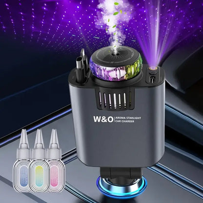 5-in-1 Starlight Charger | Fast Type-C 5V/3A + Car Fragrance